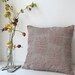 Handprinted Organic Cushion Cover Red/Light Grey 16 x 16"
