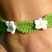 Crochet anklet - bracelet - spring garden, barefoot jewelry