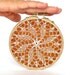 Embroidery Hoop Art - knitted lace - wall hanging house decoration - 4"