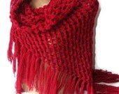 hand - crocheted shawl, 2013 crochet trends, women shawls, wrap, maroon, women accessories, crochet stole, fashion