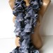 WAS 25 NOW 19  gray scarf ,women scarf,new 2012 trends,fashion accessories for women,gift for her,ruffle scarf,fall fashion,by SENO