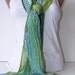 summer fashions,chiffon,colorful,unique,gift ideas,mothers day,stripes,green,blue,scarves,nylon-free,handmade gift scarf, 2012 trends,