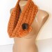 infinity scarves, Hand crocheted women scarf cowl, terra-cotta, neckwarmer, women scarves ,Winter spring trend, 2013 fashion trend