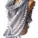 women fashion shawl, hand crocheted shawl , scarf trends,white gray ,handmade gifts , for her ,mohair shawl
