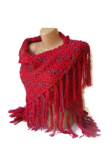 women crochetted shawl ,maroon shawl ,stole ,wrap ,gifts, winter, spring, soft, crochet trends, for her, gift