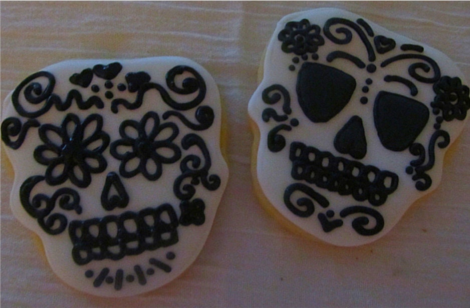 Floral Skull Cookies 1 dozen