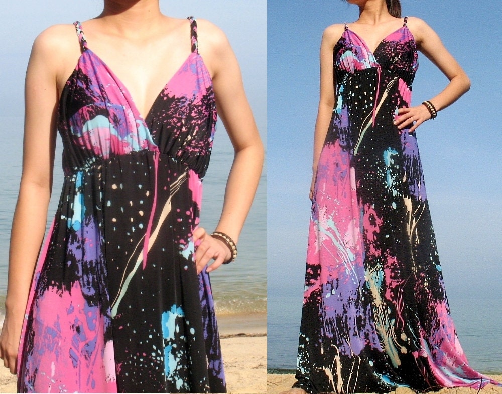 Sexy Long Maxi Dress Evening Dress Summer Black Plait Sundress Formal Dress Ladies Prom