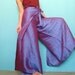 Thai Silk Women Hippie Pants Twin Color Harem Yoga Pants Long Wrap Trousers S M L XL XXL
