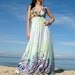 Romance Long Maxi Dress Bridesmaid Dress/ Green Sundress Cocktail Evening Prom Dress