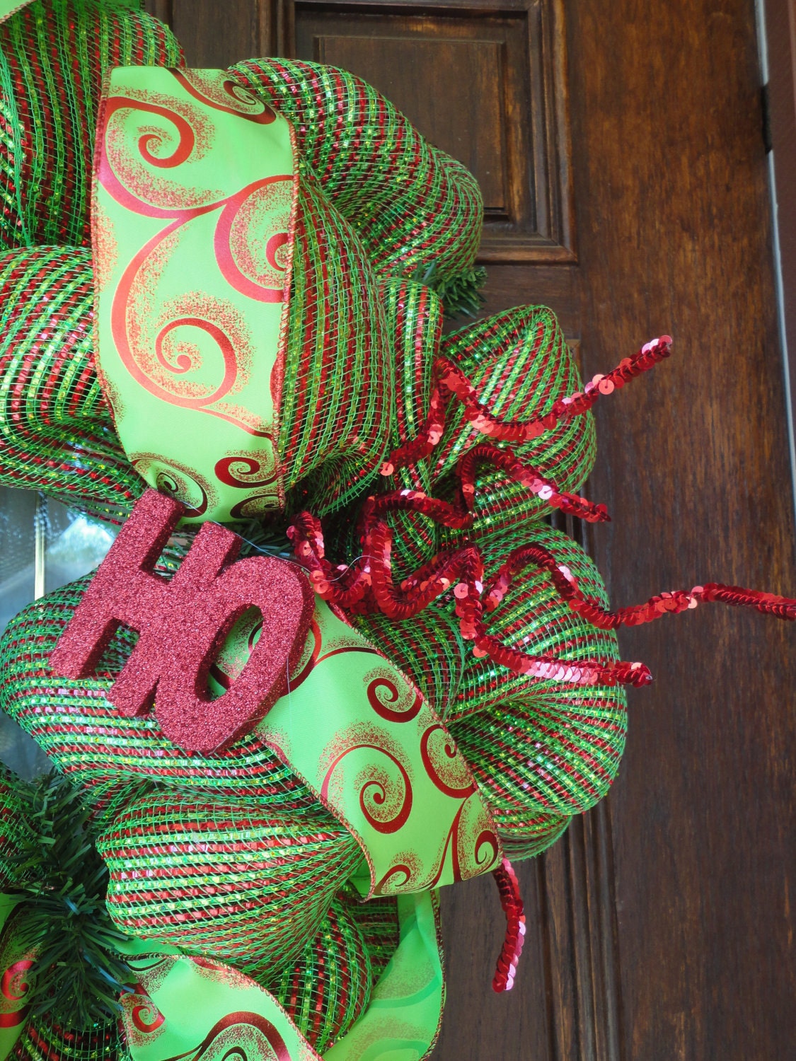 Deco Mesh Christmas Wreath