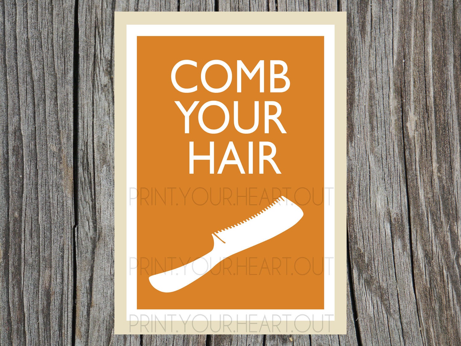 Printable Comb Your Hair Bathroom Artwork Il_170x135