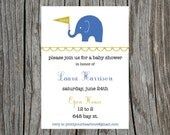 Printable Baby Shower Invitation Elephant Flag Il_170x135