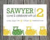Truck Tractor Boy Birthday Party Invitation Il_170x135