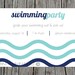 Swimming Pool Party Invitation Printable