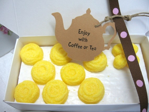 Elegant Yellow Rose Shaped Sugar Cubes 3 Dozen Ready to Ship