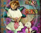 Little Miss Thing - 5 x 7 Digital Collage Print