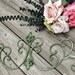 Shabby Sage Green Indoor/Outdoor Handpainted Wrought Iron Fleur De Lis Scroll