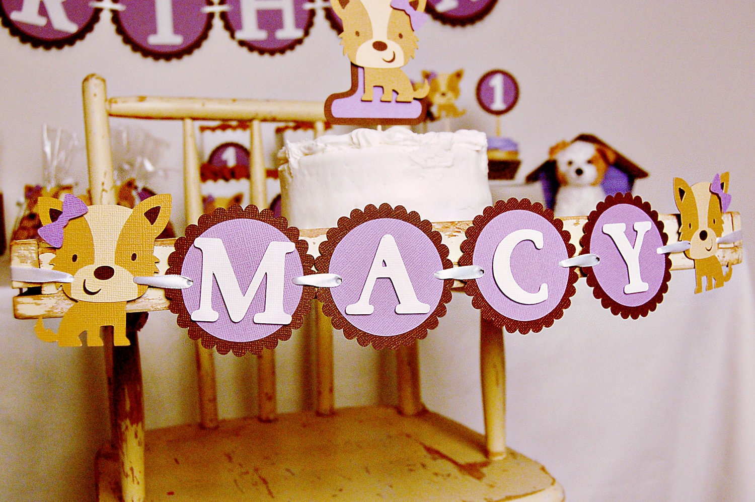 Pretty Puppy Party High Chair Banner Il_170x135