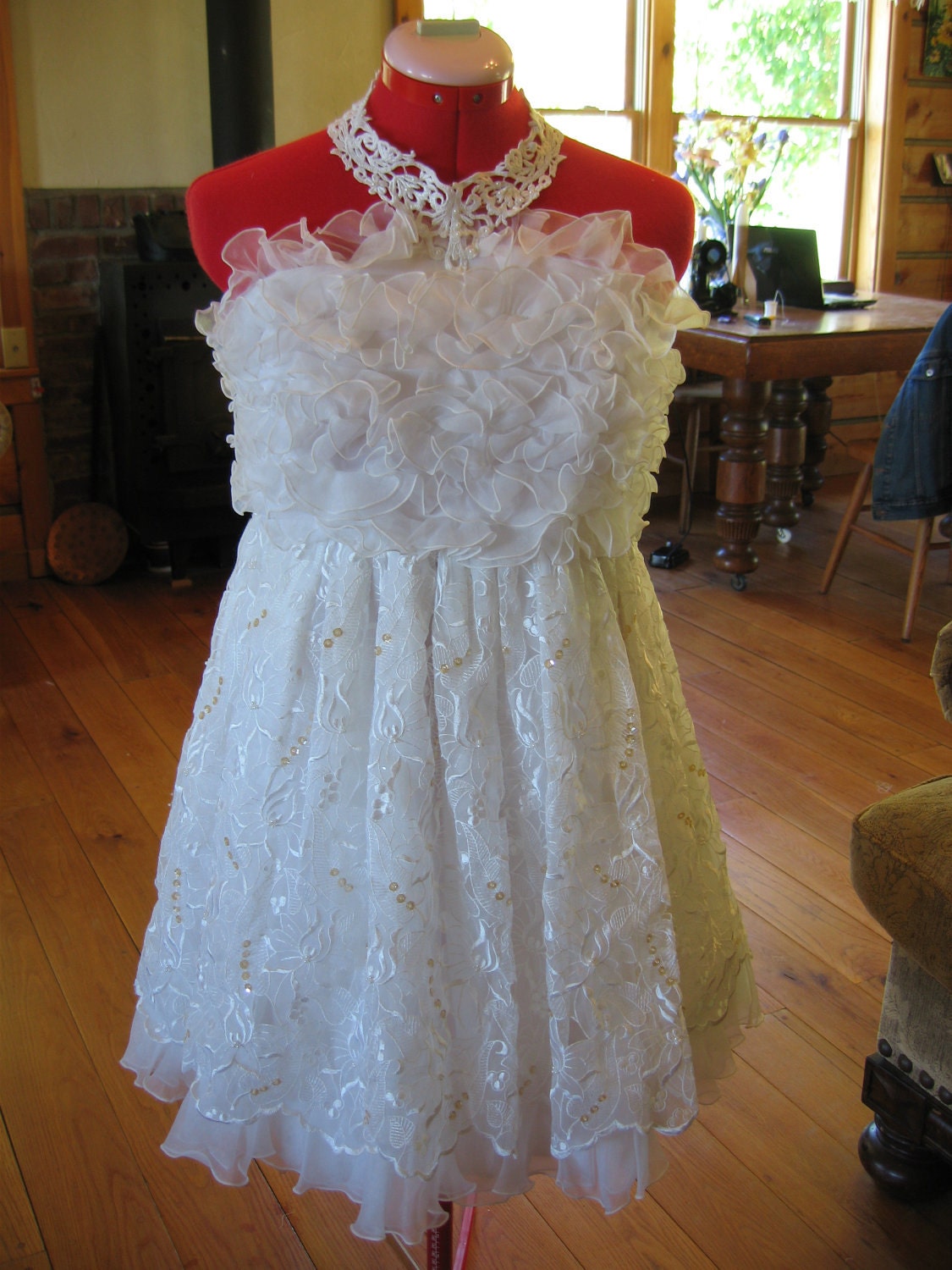 Repurposed wedding dress Upcycled Wedding by CoyoteWoodWorks