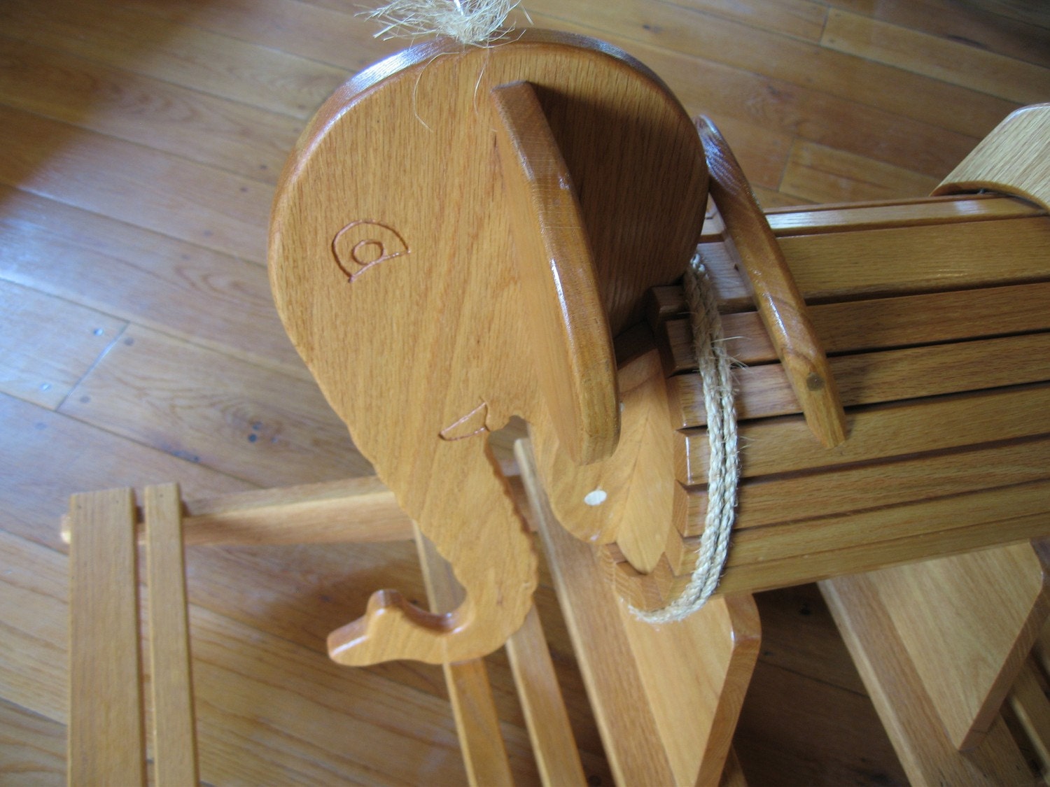 Rocking Horse - Elephant - Solid Oak Barrel Belly Rocky Elephant