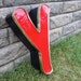 Reclaimed metal letter - Y