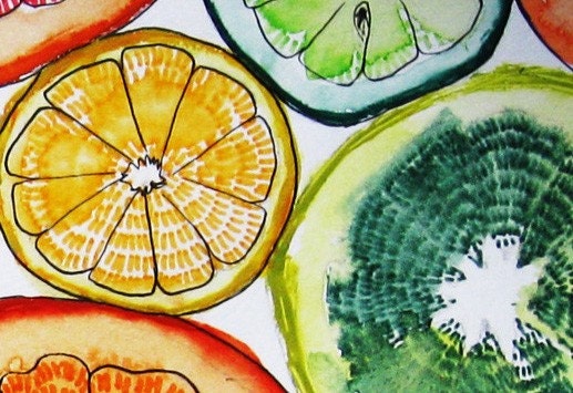 Reproduction Fine Art Print 8.5 x 11- Citrus