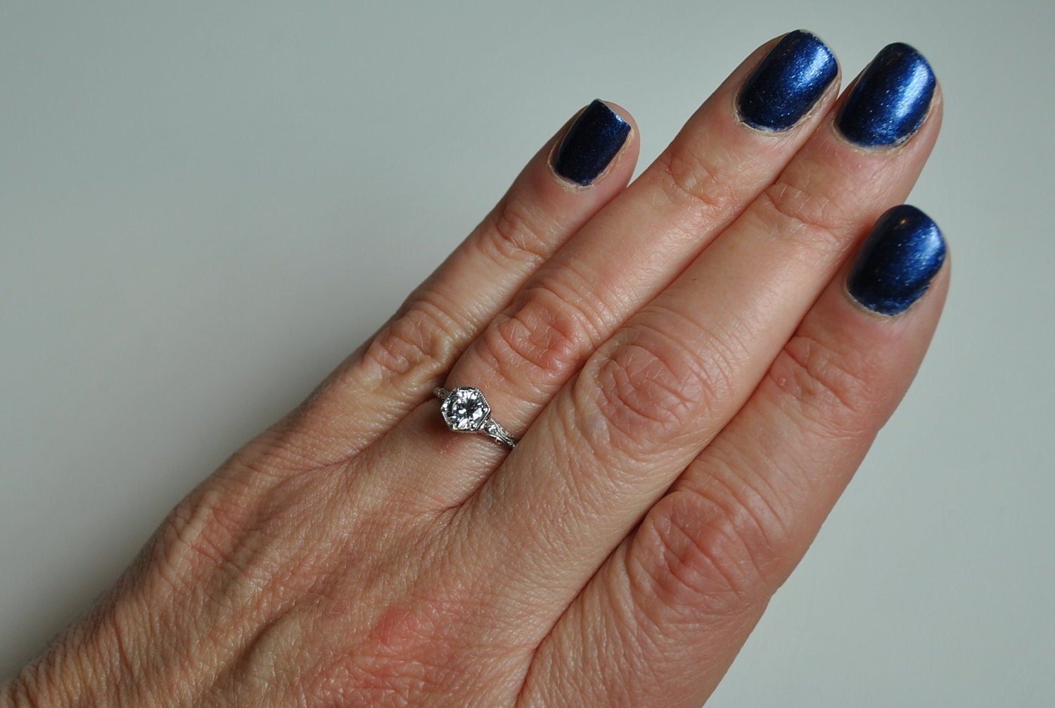 Simply Elegant Art Deco Engagement RIng