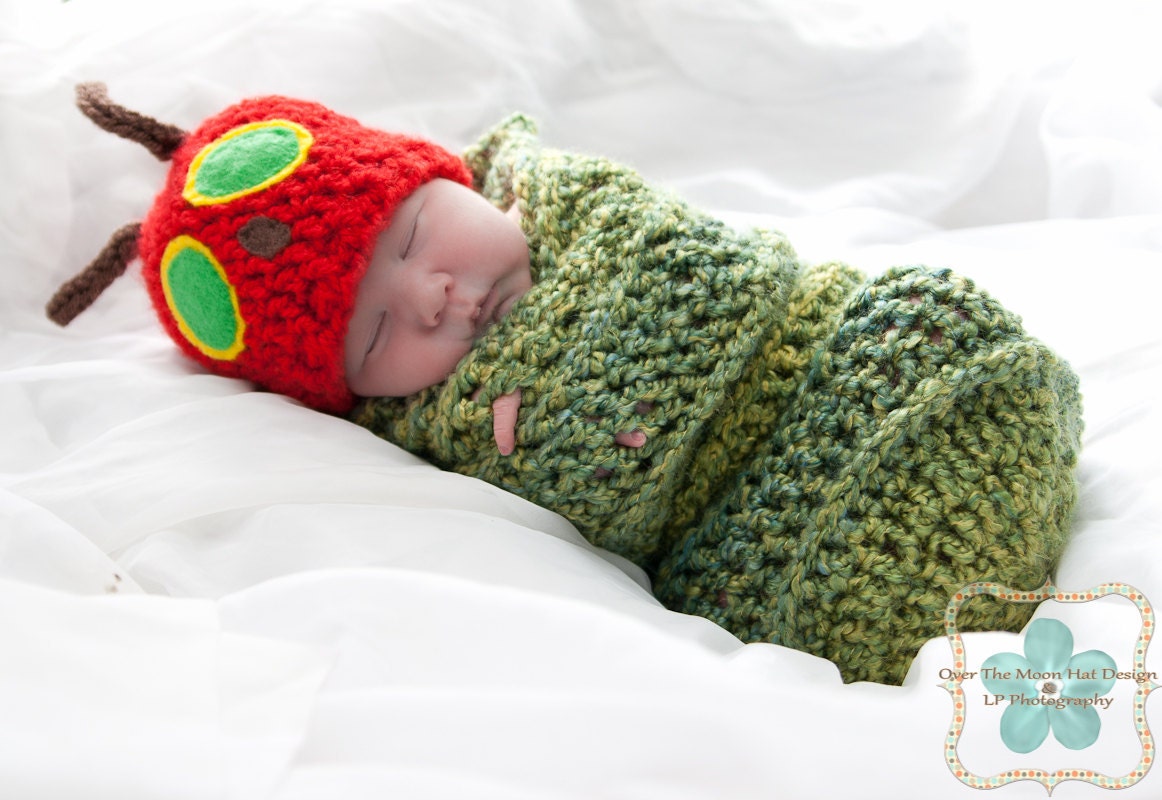 The very Hungry Caterpillar Hat and Cocoon set