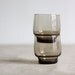 mid century vintage french glasses smokey gray/amber glass set of two