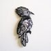 Exotic birds upcycled decorative pin/brooch