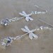 Silver Dragonfly Earrings - Dragonflies with Marea Czech Glass Earrings - Garden Wedding Earrings