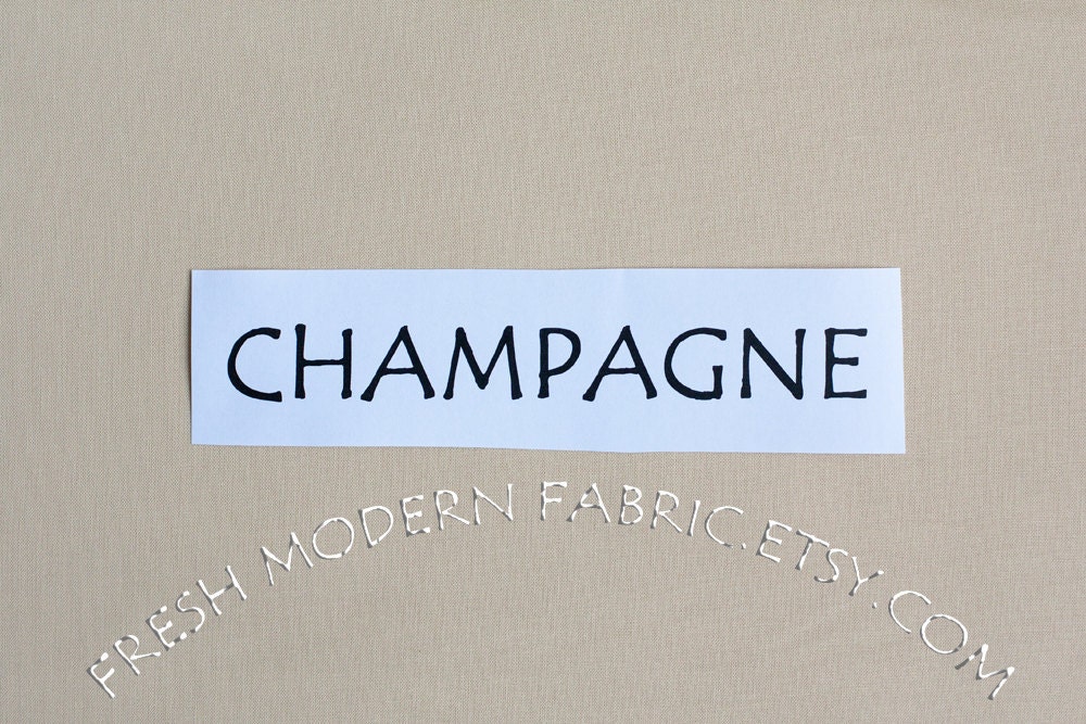 One Yard Champagne Kona Cotton Solid Fabric from Robert Kaufman