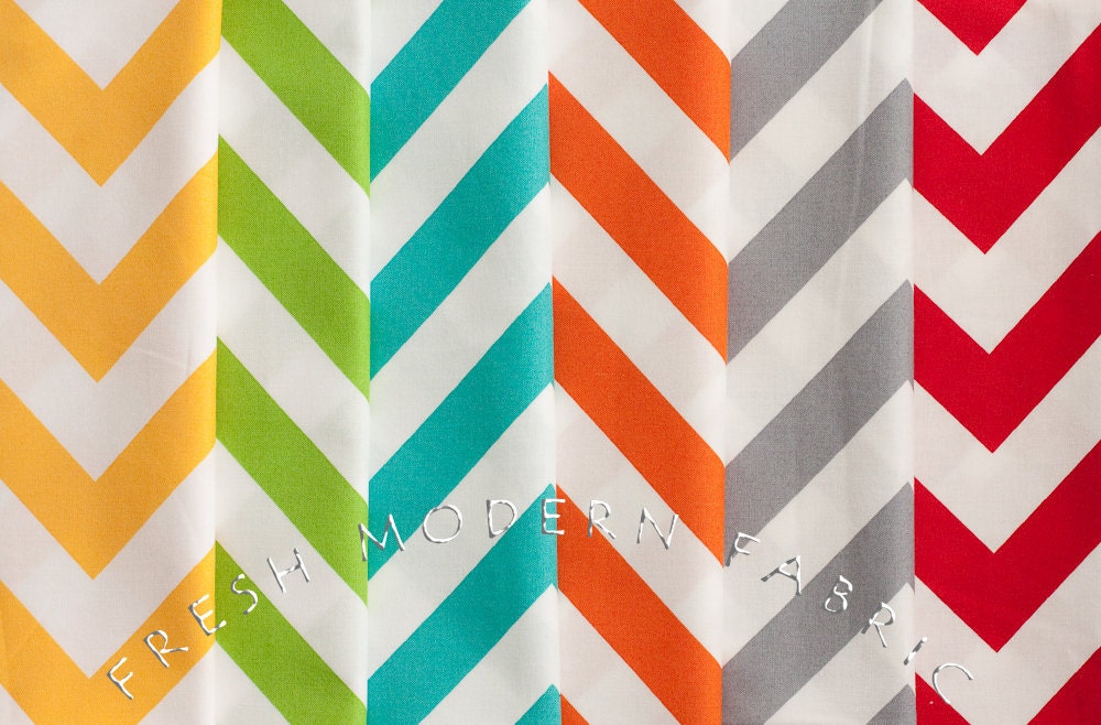 Half Yard Bundle of Half Moon Modern Zig Zag in 6 Colors, Moda Fabrics, 100% Cotton Fabric