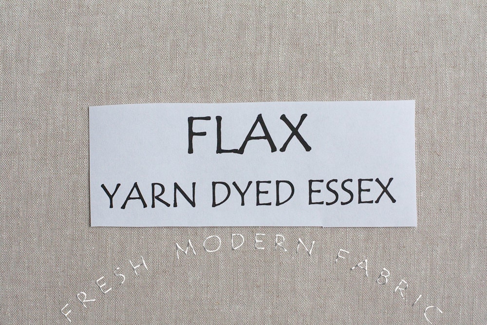 One Yard FLAX Yarn Dyed Essex, Linen and Cotton Blend Fabric from Robert Kaufman