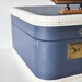 Mid Century Navy Blue Suitcase