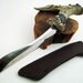 Ebony and Antler Railroad Spike Knife