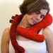 Hand knit "I give you my heart" Pillow - Anatomical Heart - Nerd Gift