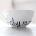 baby mama - white vintage tea cup - upcycled