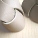 light grey genuine leather swirl earrings-RESERVED FOR LEENA