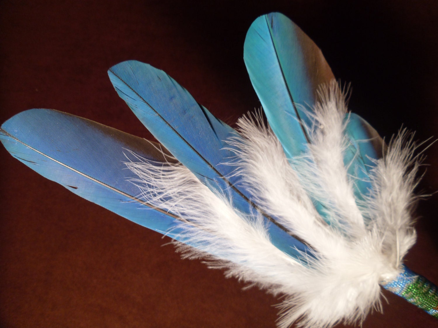 Smudge Fan- Peyote Stitch-Spirt Tree- Sacred Smudge Fan -