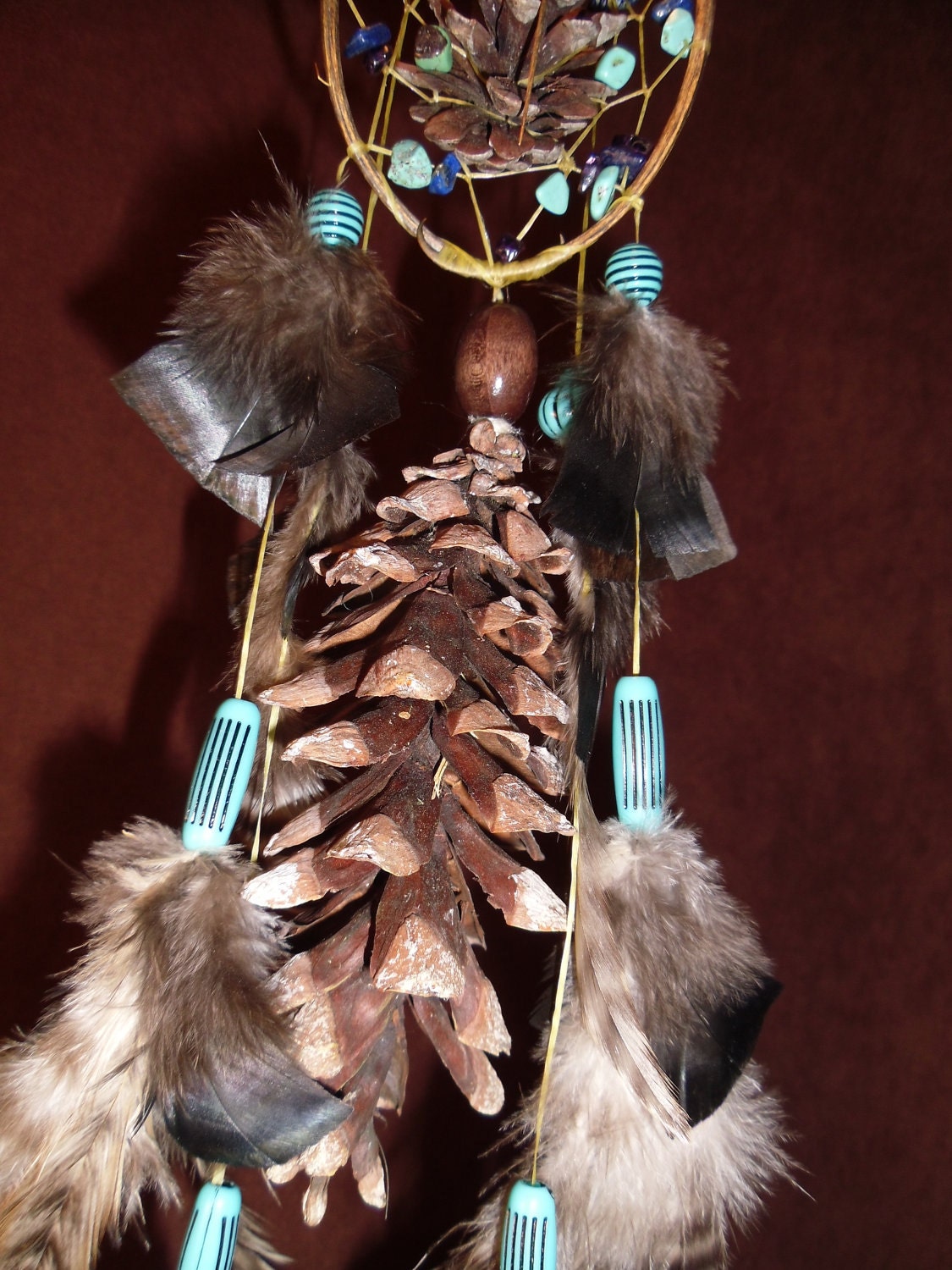Custom Dream Catcher- Warm Winter Dreams- Devils Claw Dream Catcher
