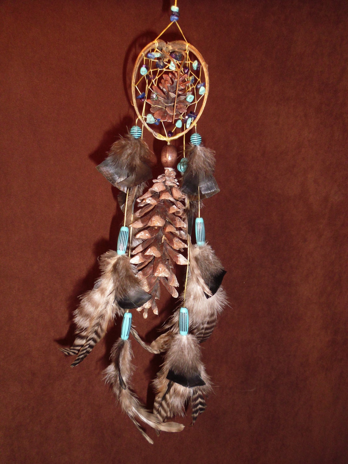 Custom Dream Catcher- Warm Winter Dreams- Devils Claw Dream Catcher