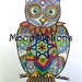 Wall Art- Print- Sacred Wisdoms-  Cosmic Rainbow Owl 11x 14- Print of Original