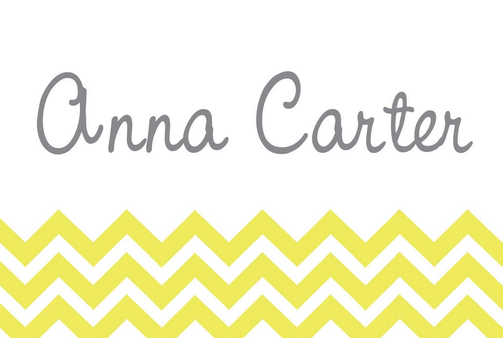 Chevron Stripe Name Cards/ Enclosure Cards
