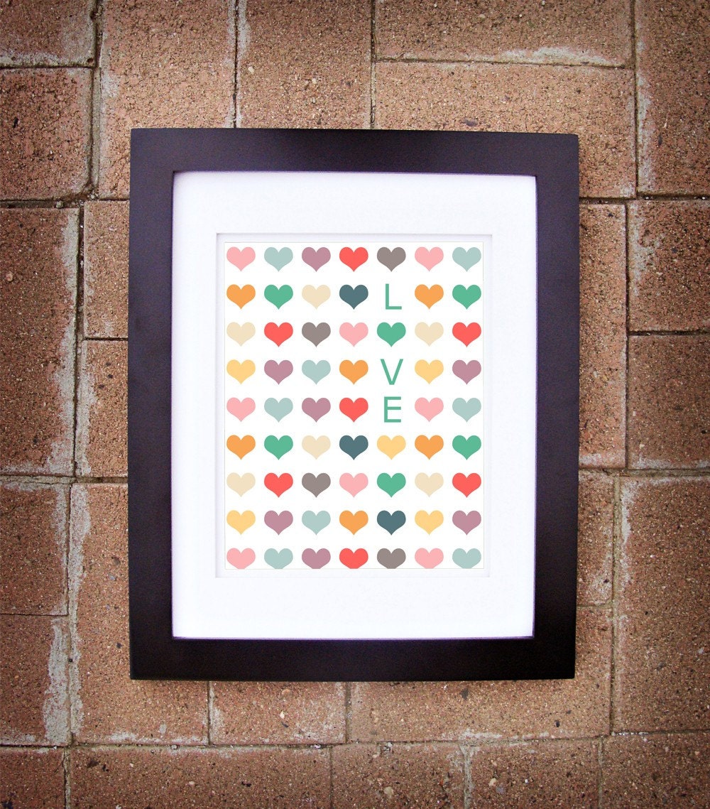 Multi-Hearts Love Print - 8x10 Printable Art