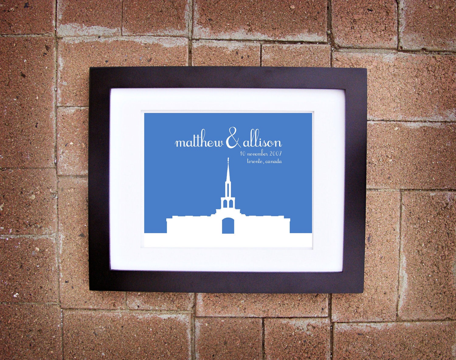 Personalized Toronto Temple Wedding Print - Printable 8x10