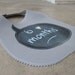 Quotable Baby Bib in GRAY-- vinyl bib with chalk cloth and velcro closure -- HALF OFF