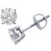 0.80 carats Natural Round Cut Diamond Stud Earrings in 14k White or Yellow Gold