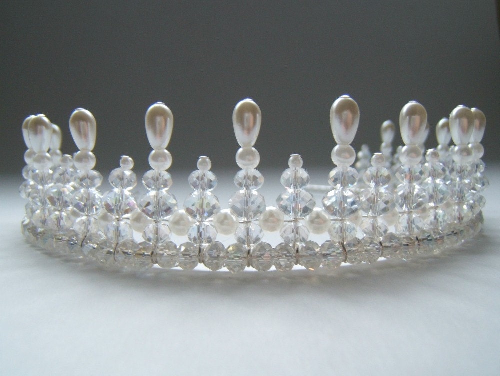 Princess Bride Crystal and Pearl Tiara