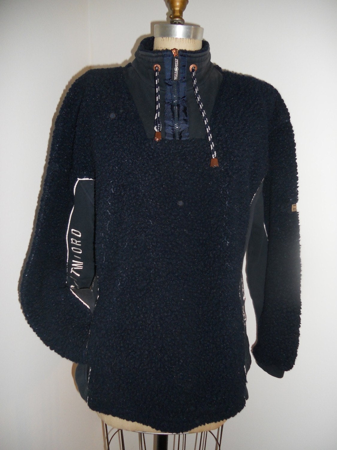 Vintage Pelle Pelle Sweat Shirt Hip Hop Original Navy Blue large